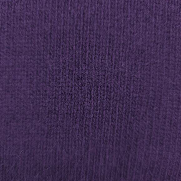 Sarah Spencer Lambswool Angora Quiet Lux Purple Mock Neck Flared Sleeve Cardi L - Picture 13 of 14